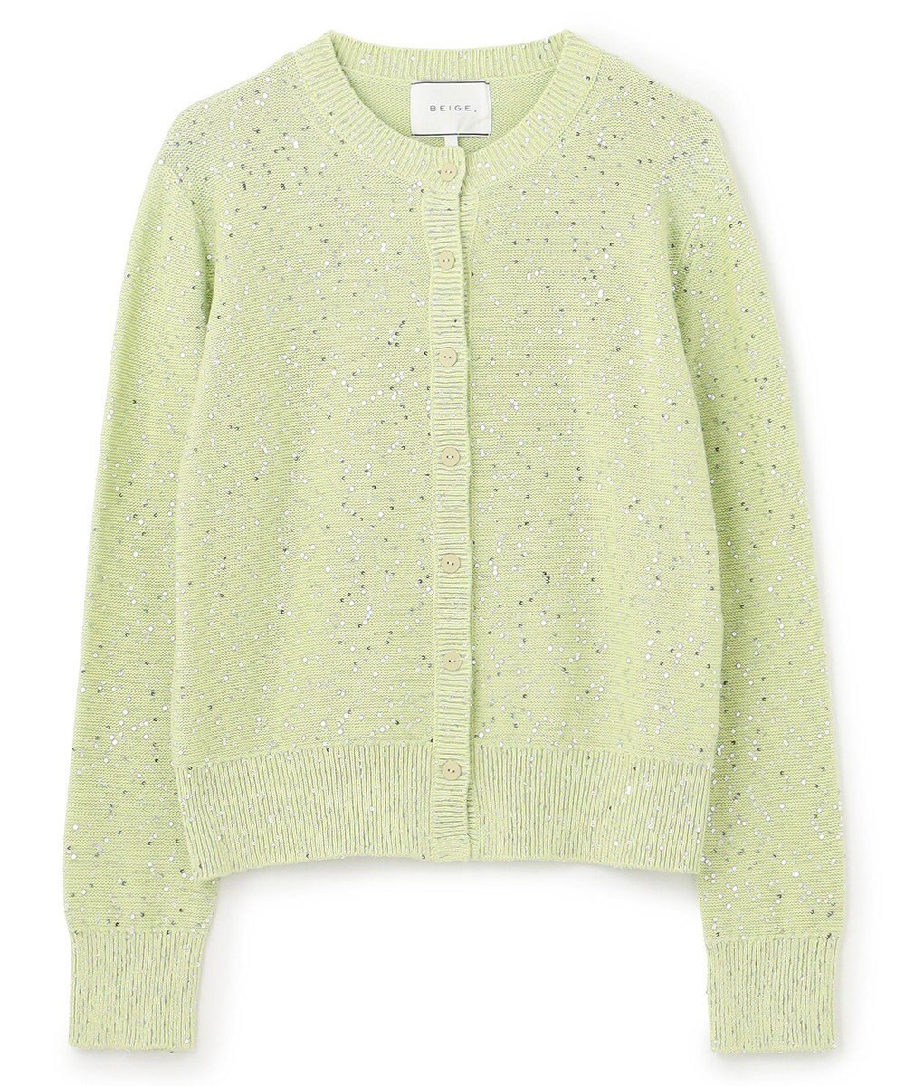 BEIGE， 【洗える】FENNEL / コットンスパンコールカーディガン 
