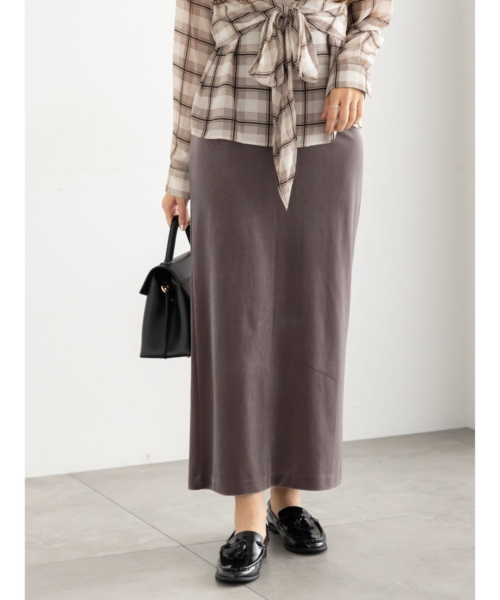 Te chichi ベロアナロースカート《2025Autumn catalog vol.2 item》 