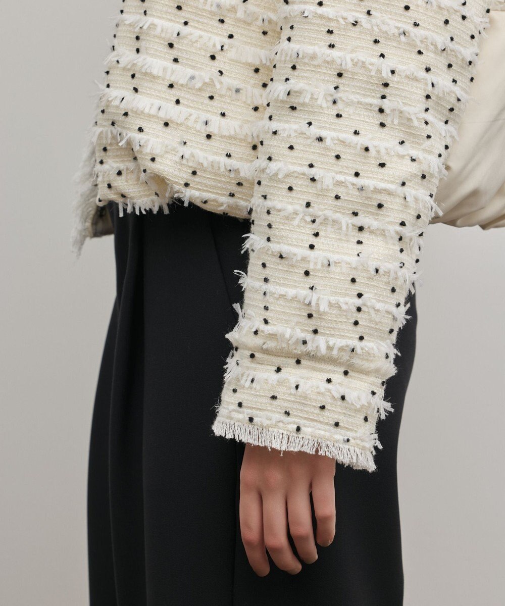 GRACE CONTINENTAL ツイードダウンジャケット 