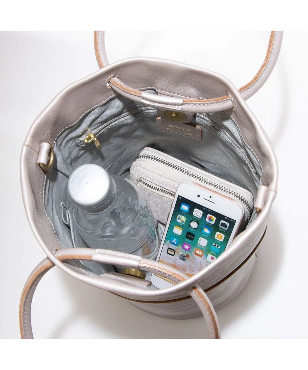 UNBILLION 【テレビ ドラマ着用アイテム】ペルケ perche / 姫路レザー丸手ハンドル2wayバケツバッグ 