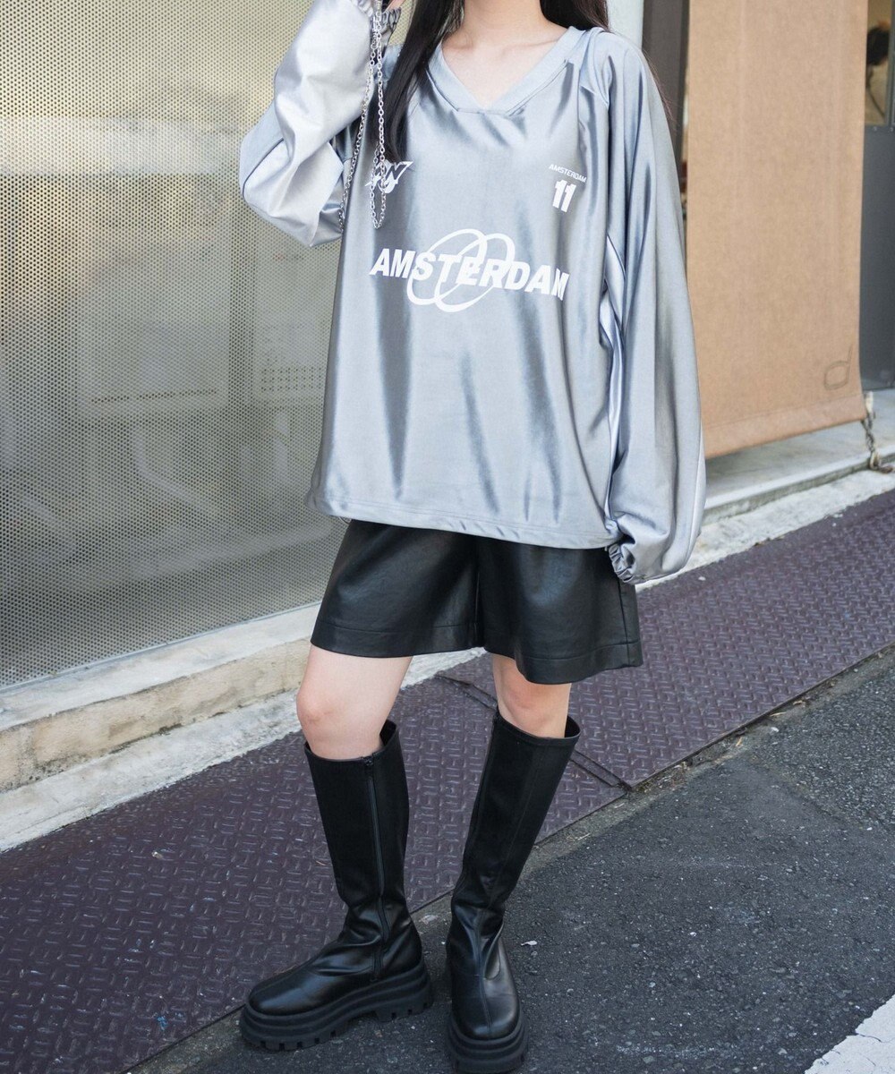 WEGO サテンゲームグラフィックプルオーバー 