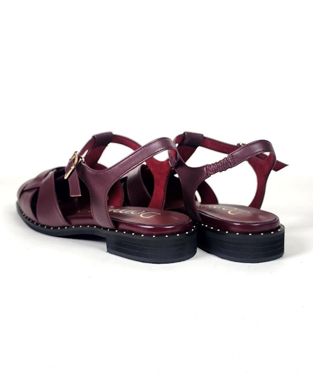Dominic3 スタッズピース レザーケージサンダル 
