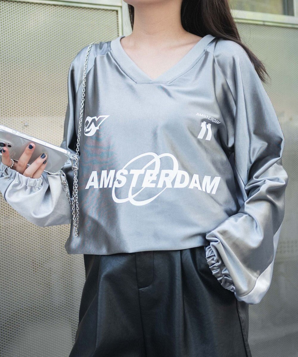 WEGO サテンゲームグラフィックプルオーバー 