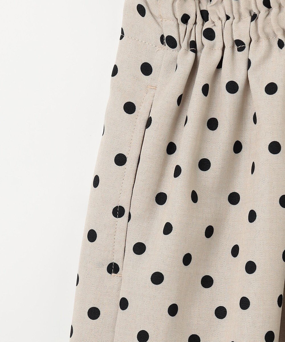 ANY KIDS 麻ライク ドット柄 ガウチョ 