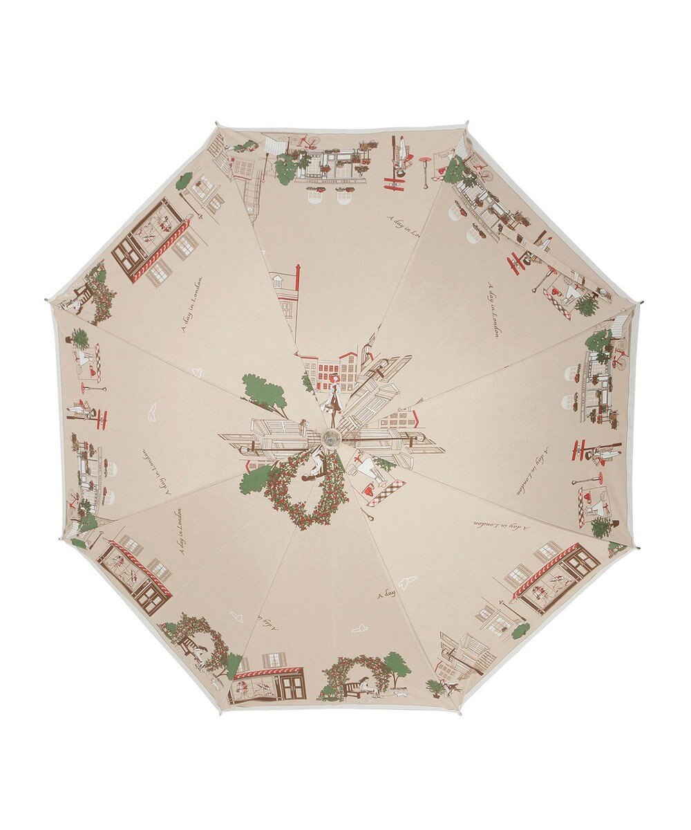 MOONBAT DAKS(ダックス) 晴雨兼用日傘 長傘 カラフルな街並み フワクール生地使用 