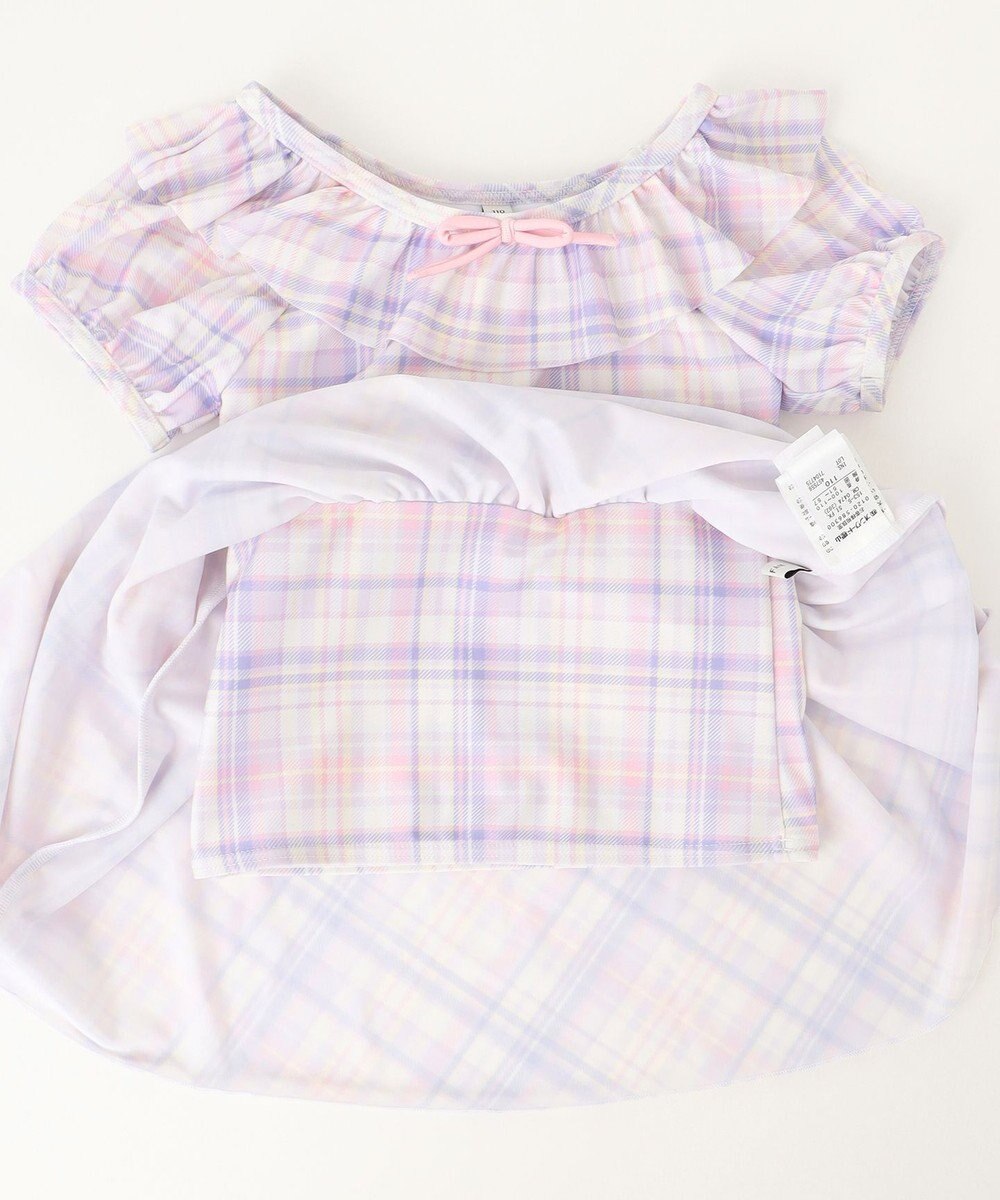 ANY KIDS チェック柄 セパレート 水着 