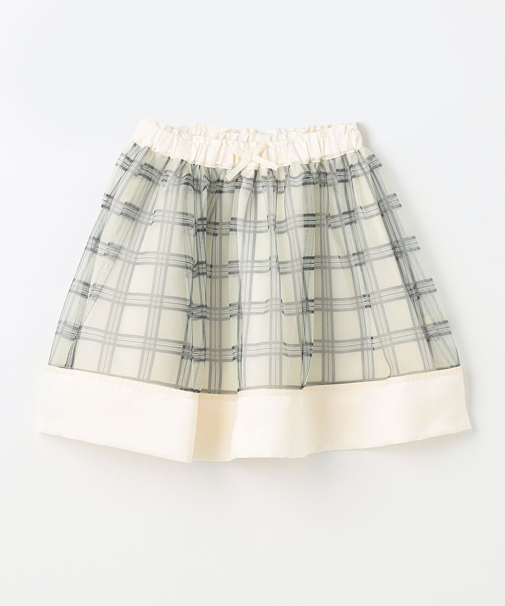 組曲 KIDS 【110-140㎝】ノエルチェック チュールスカート 