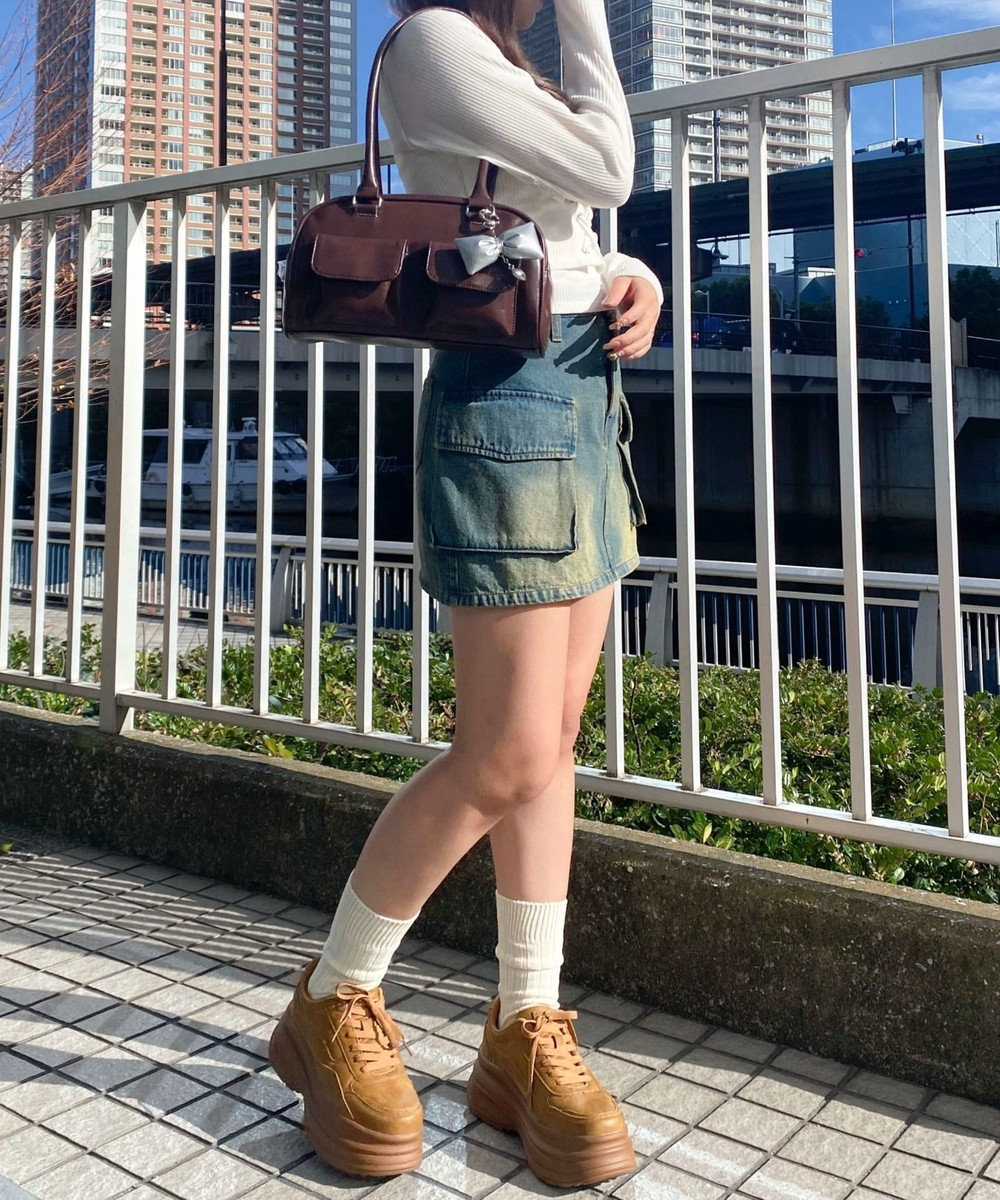 WEGO チャーム付きボストンバッグ 