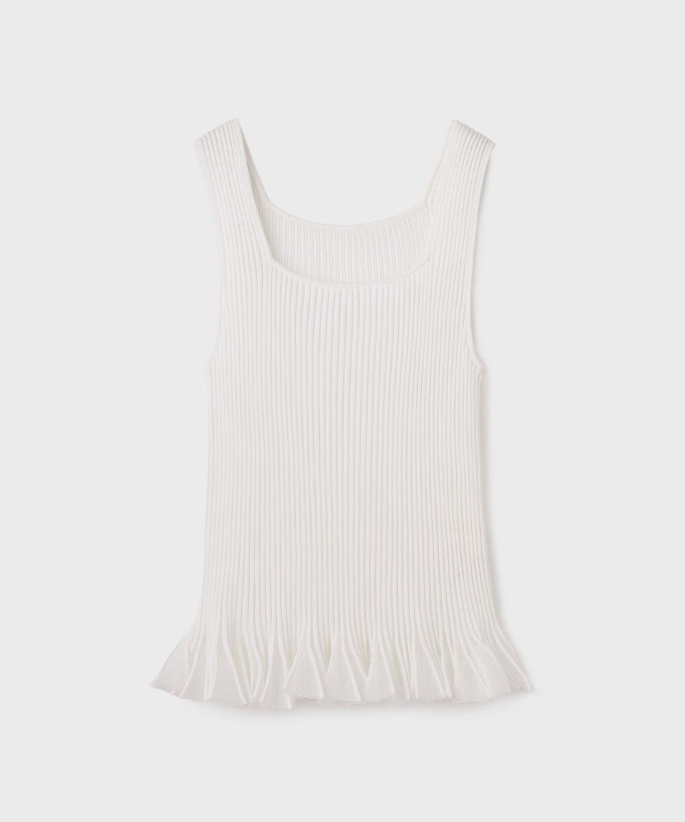 GRACE CONTINENTAL シアーフリルニットトップ 