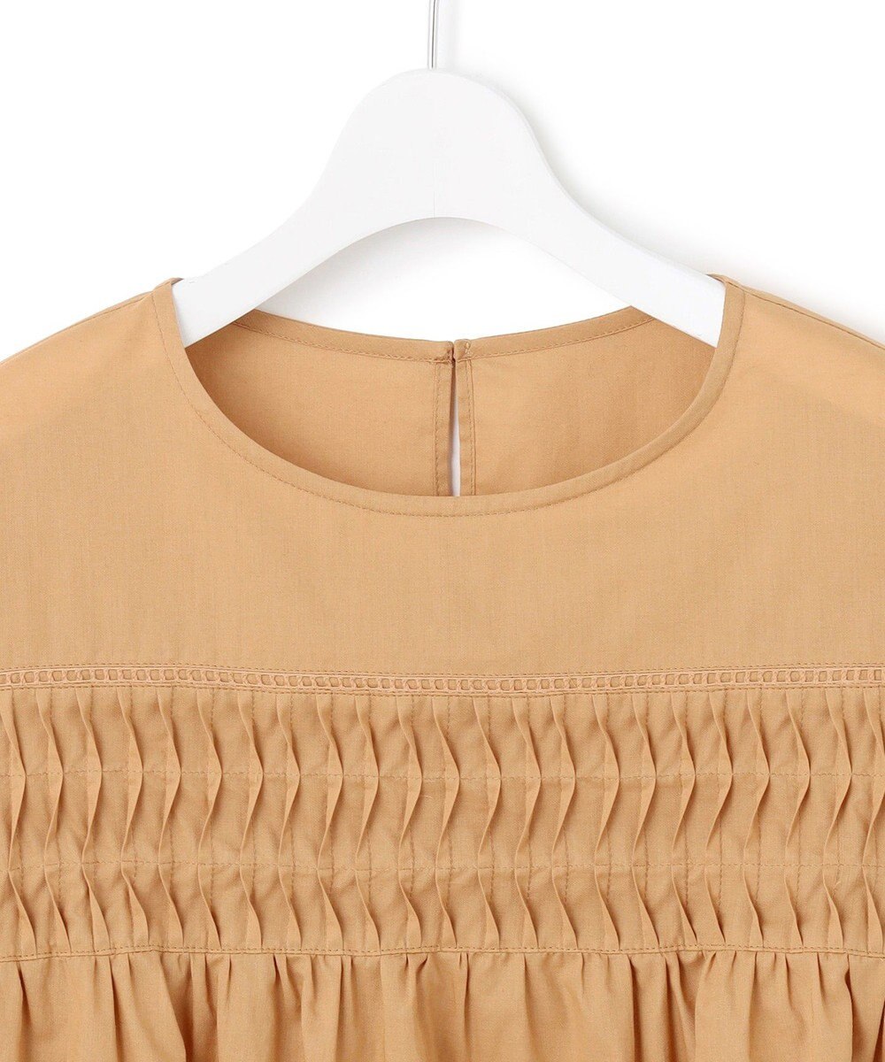 23区 【WEB&一部店舗限定】コットンローン ピンタック フレア ブラウス 