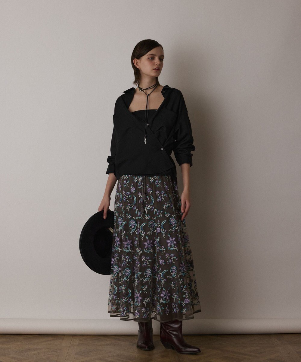 GRACE CONTINENTAL シアー2wayウエスタンシャツ 