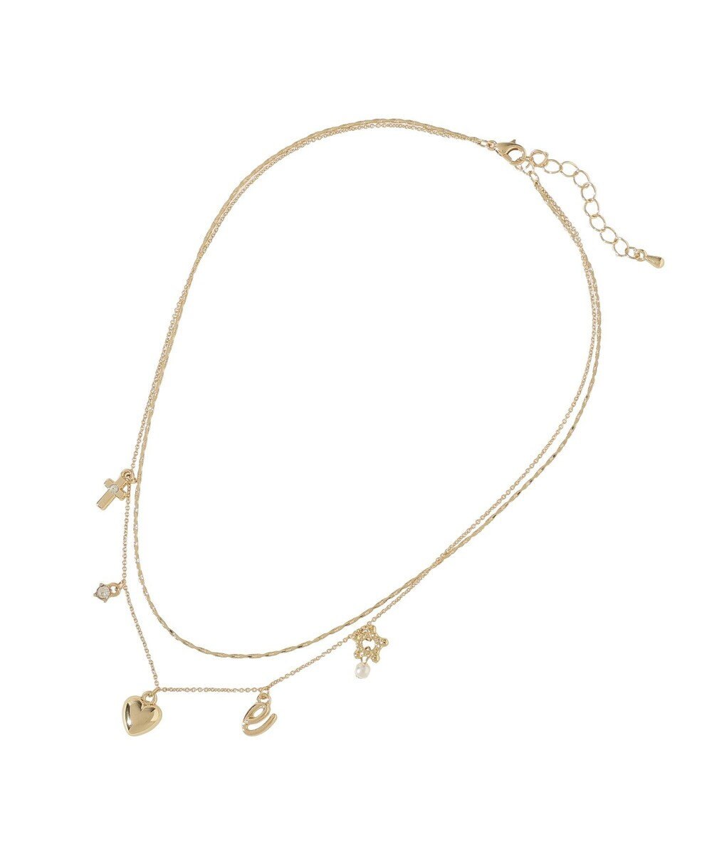 earth music&ecology レター２連ネックレス 