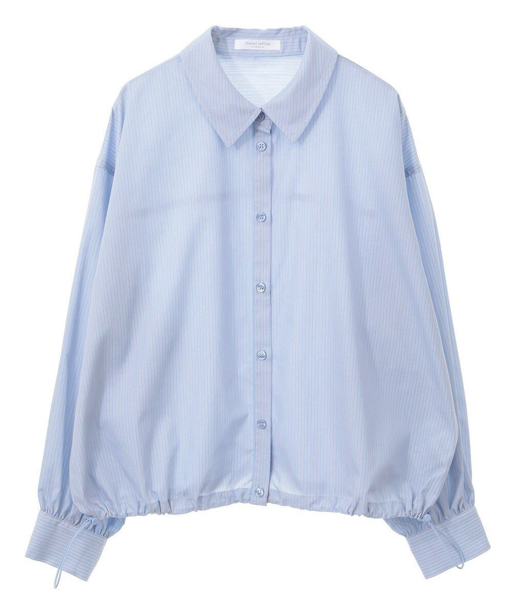 Green Parks イージーケア裾ドロストシャツ 