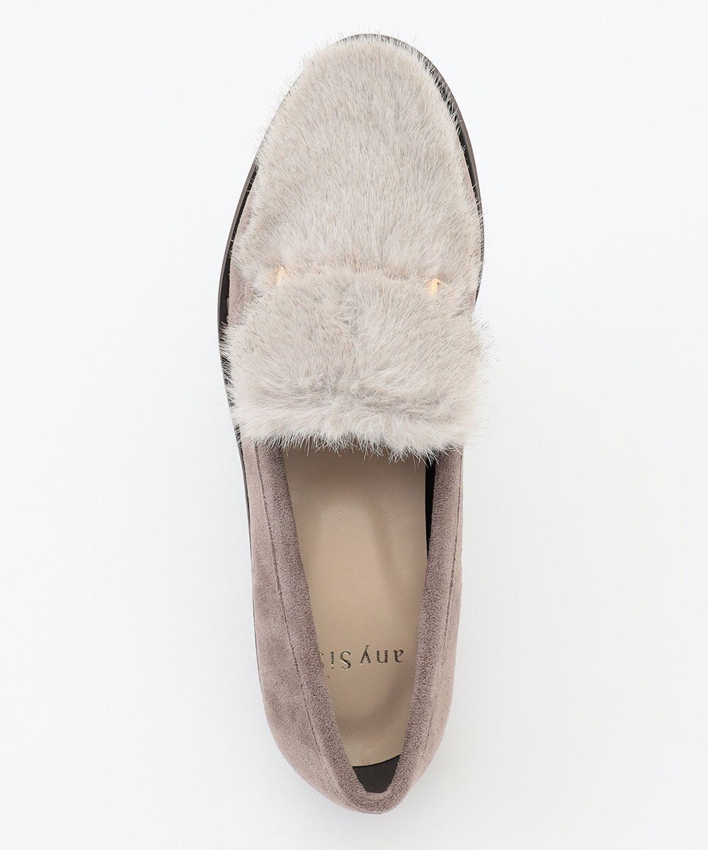 ANY SIS 【23.0cm~24.5cm】フェイクファーメタル モカシン 