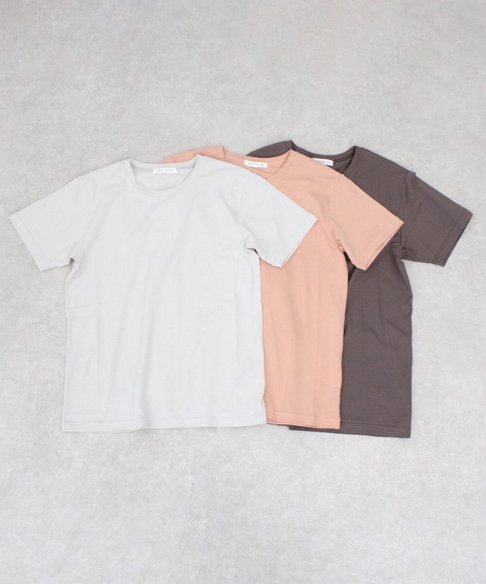 WHITE MAILS 【UNISEX】SPANDEX PAPER JERSEY CREW NECK Tシャツ 