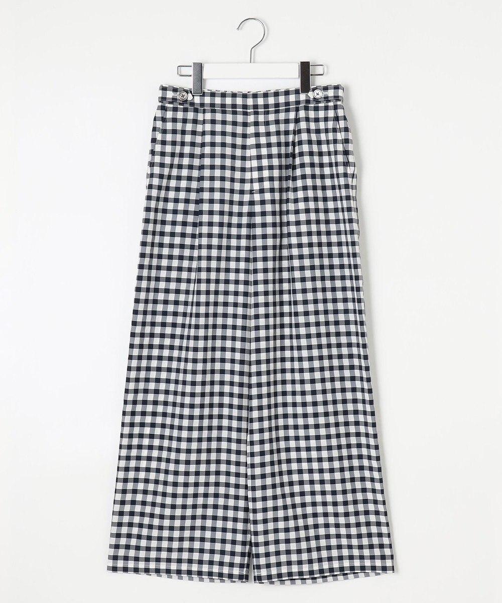 J.PRESS LADIES S 【洗える】アセVisギンガム イージー パンツ 