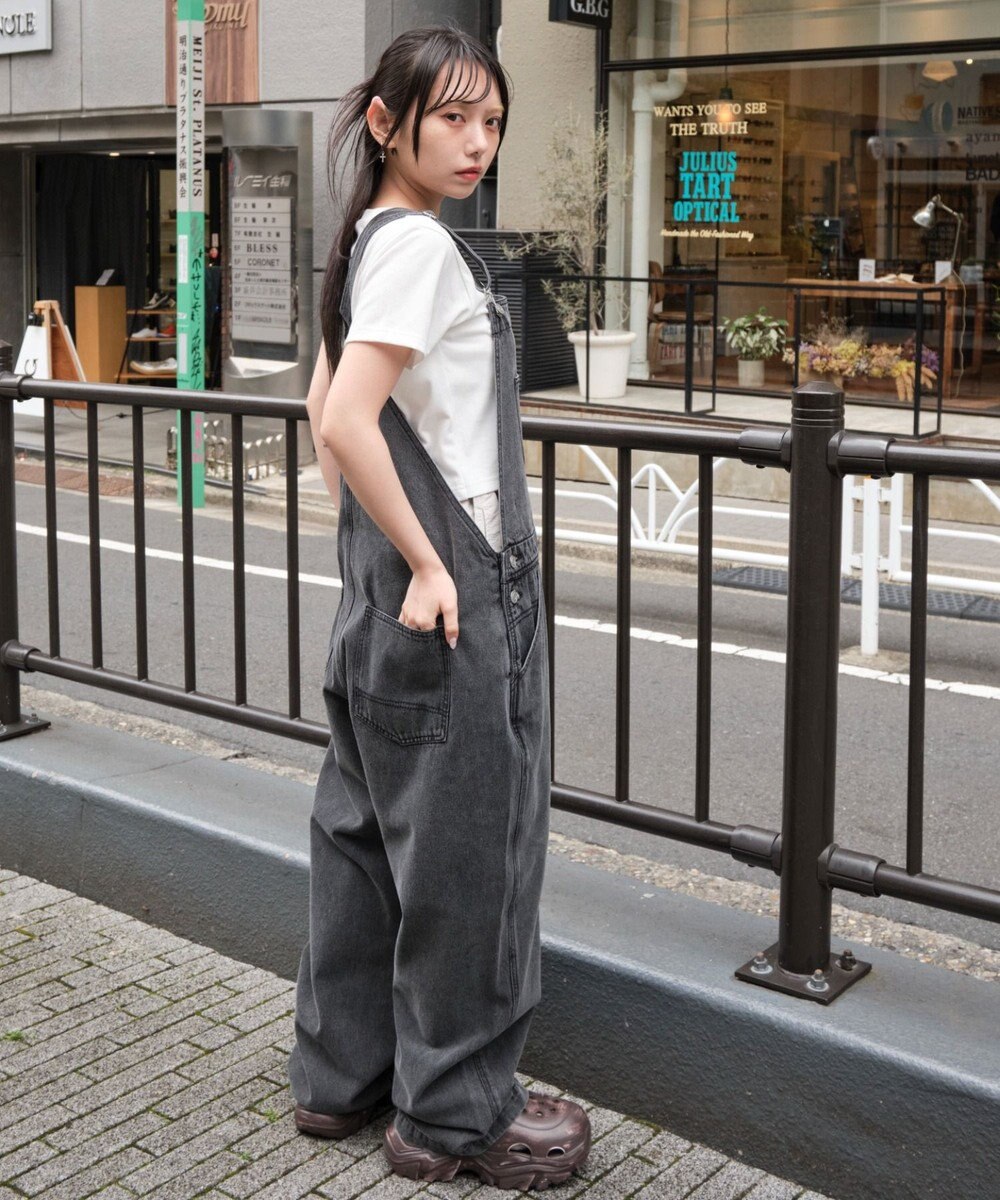 WEGO 【ユニセックス着用/SMサイズ展開】デニムオーバーオール 