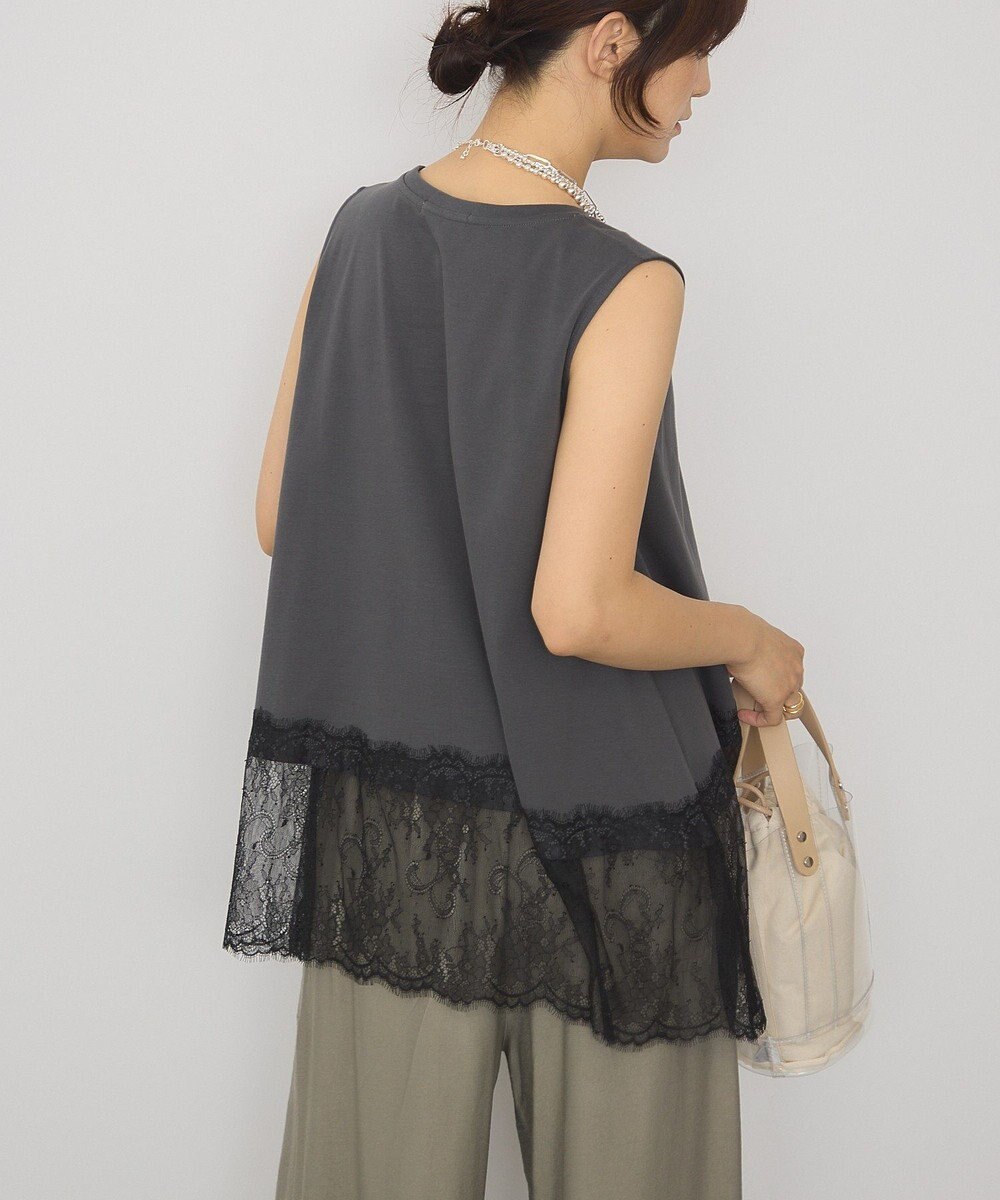 AMERICAN HOLIC 裾レースノースリーブプルオーバー 
