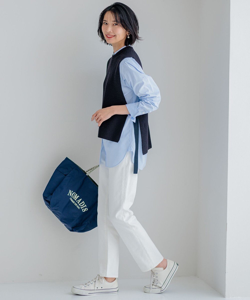 23区 S 【洗える】コットンポリエステルリリヤーン ニットベスト 