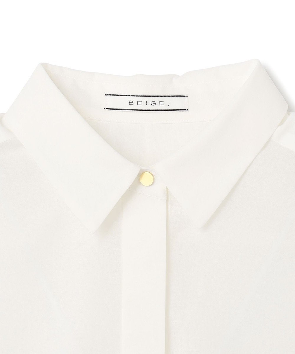BEIGE， BAC / コットンシアー ショートレングスシャツ 