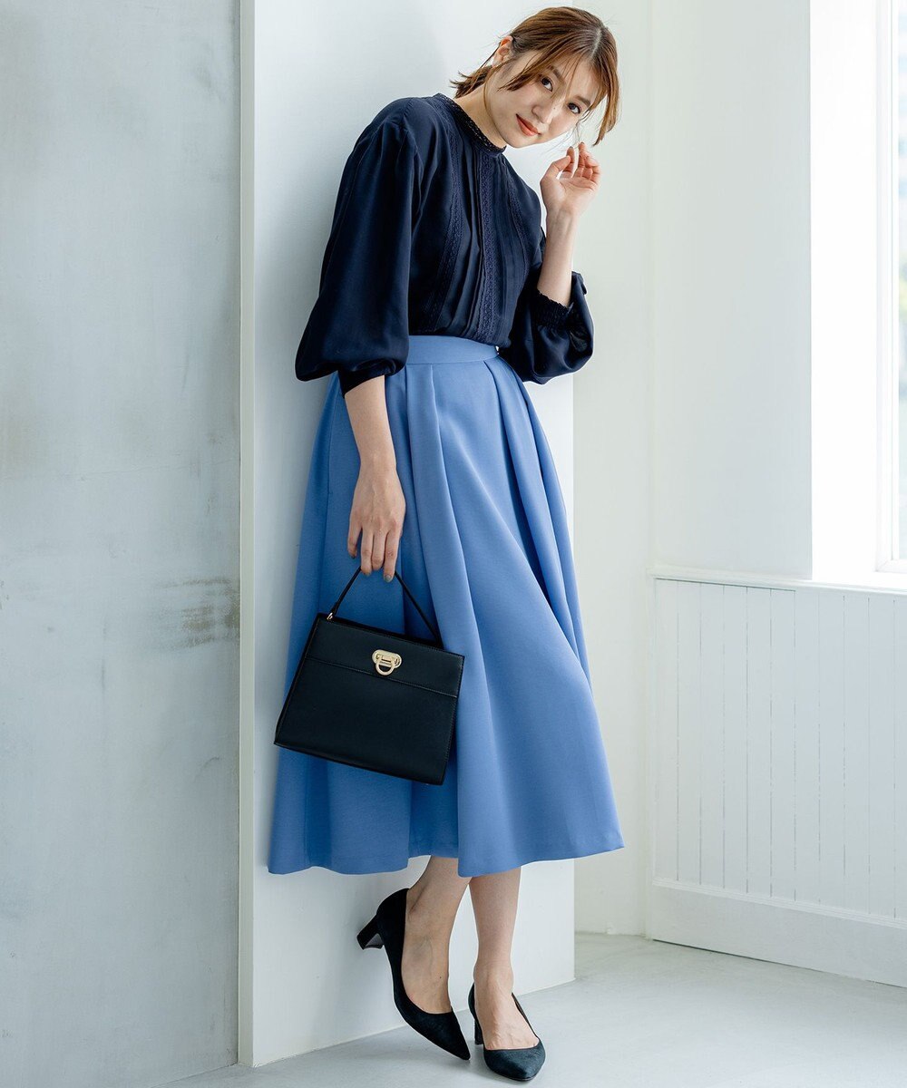 組曲 L 【洗える】シフォンツイルレース ブラウス 