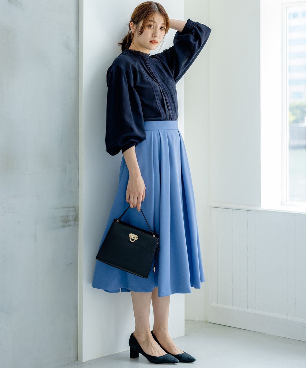 組曲 L 【洗える】シフォンツイルレース ブラウス 