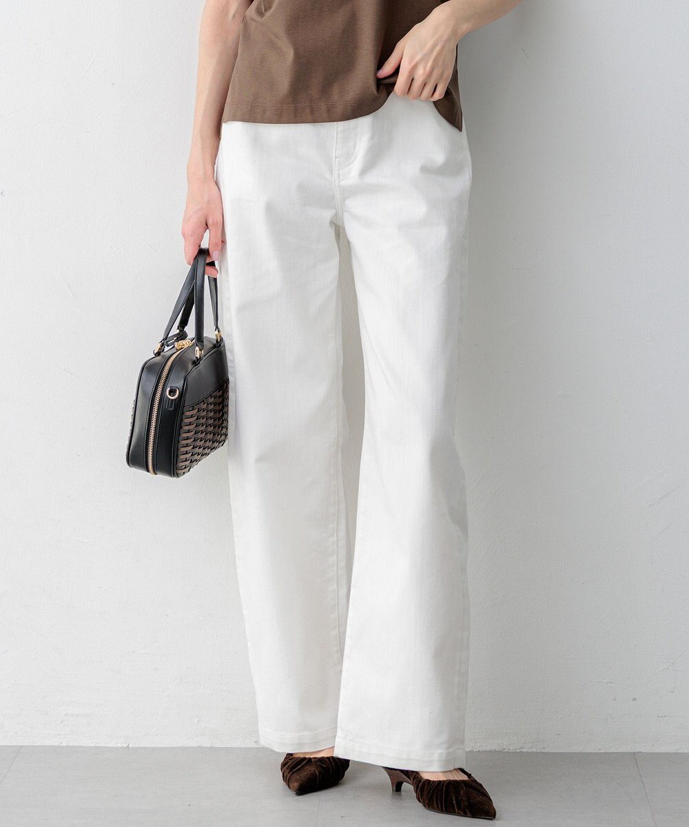 23区 【一部先行予約/接触冷感】23区DENIM サマー ストレート ワイド パンツ 