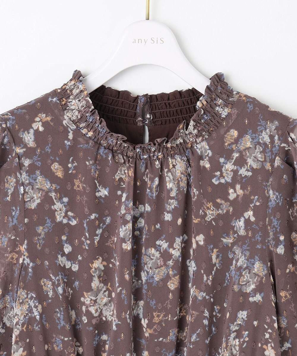 ANY SIS 【洗える】ニュアンスプリント ワンピース 