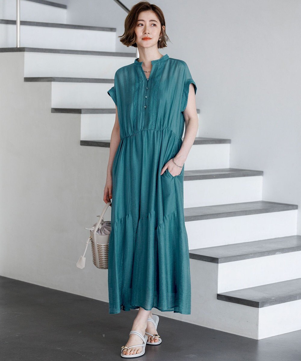 23区 S 【先行予約/WEB&一部店舗限定】シアーワッシャー レース ワンピース 