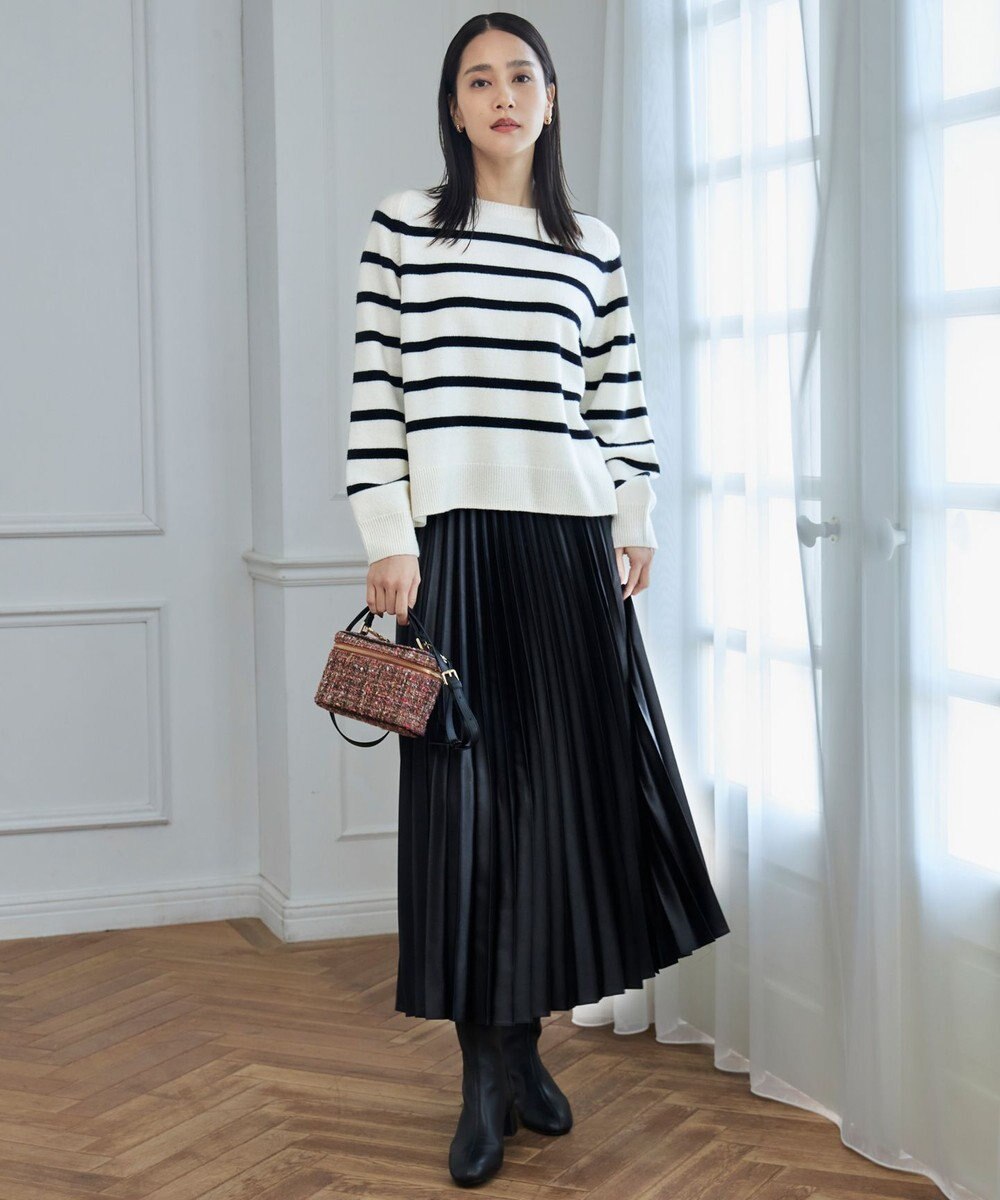 自由区 ラメノットファンシーツイードヴァニティ バッグ 