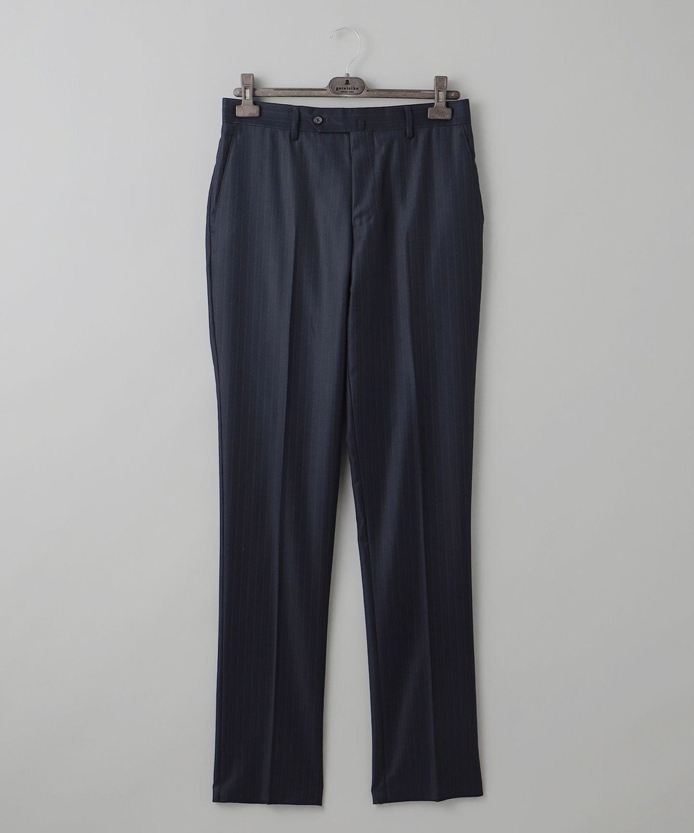 GOTAIRIKU シワになりにくい【御幸毛織/みゆきけおり】Superio160 スーツ_ネイビーストライプ 