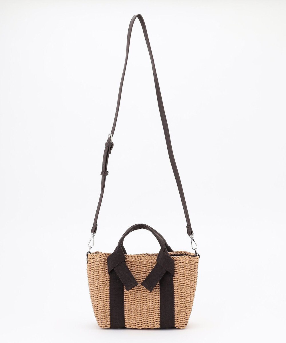LA BAGAGERIE 【MONICA】リボンハンドル2WAYかごバッグ 