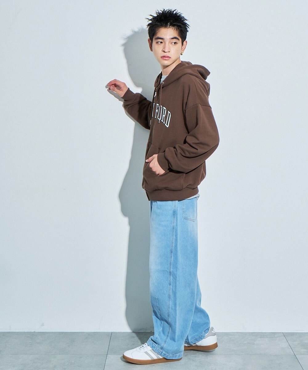 WEGO ワッペンロゴジップパーカー 