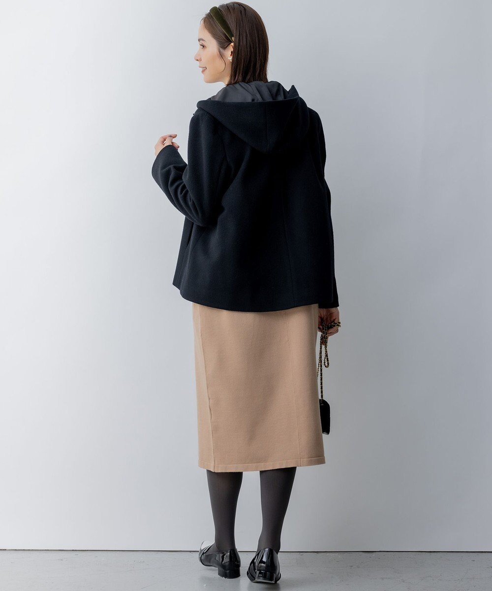 組曲 2WAYショートビーバー フーテッドコート 