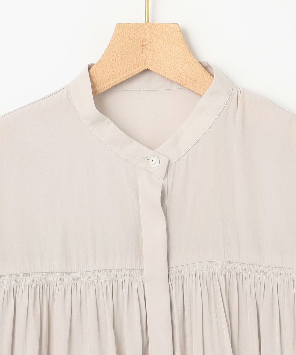 組曲 L 【WEB限定】ギャザーライトデシン ブラウス 