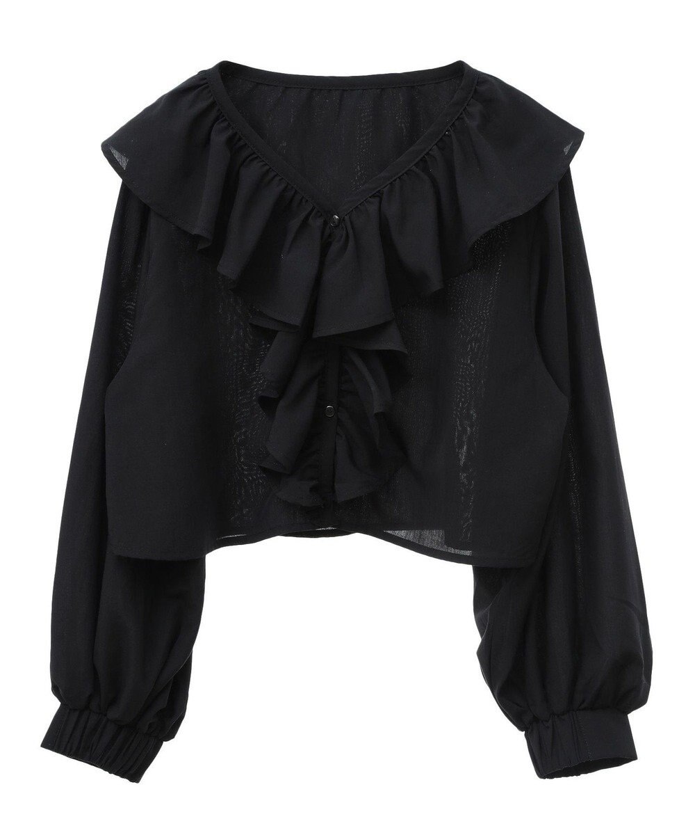 earth music&ecology ラッフルフリルシャツ 