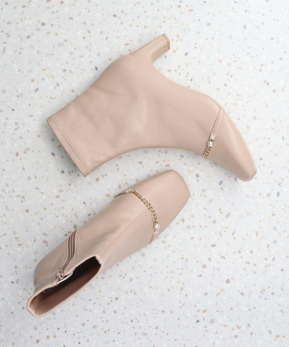 Bridget Birkin 【Bridget Birkin】アクセサリーパールチェーンショートブーツ 