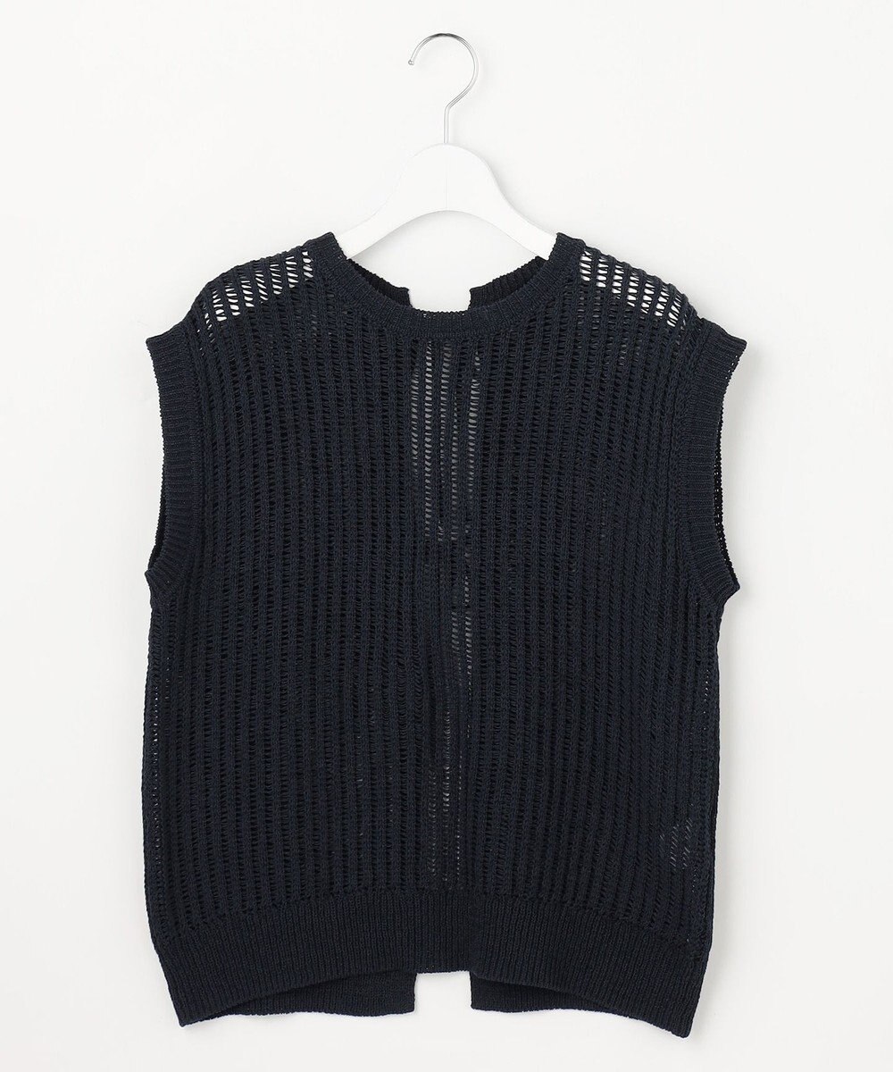 自由区 【レイヤード・旬スタイル】リネンコットン ベスト 