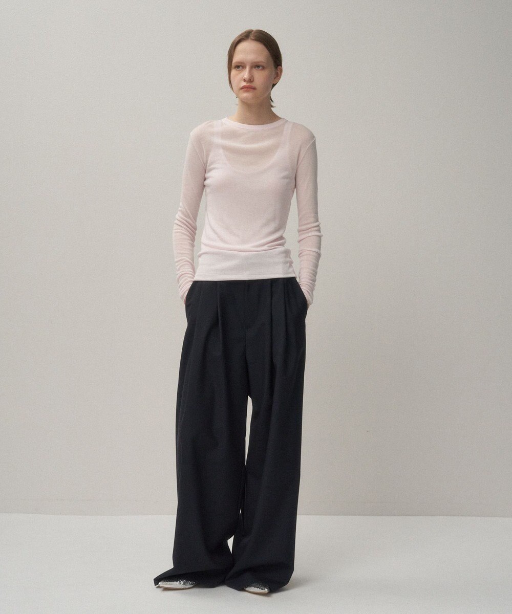 ATON TENCEL SILK CIRCULER RIB | クルー＆タンクレイヤード 