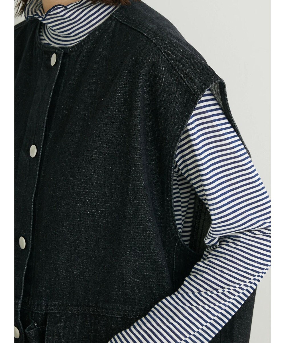 Green Parks ・ＥＬＥＮＣＡＲＥ　ＤＵＥ　ノーカラーデニムベスト 