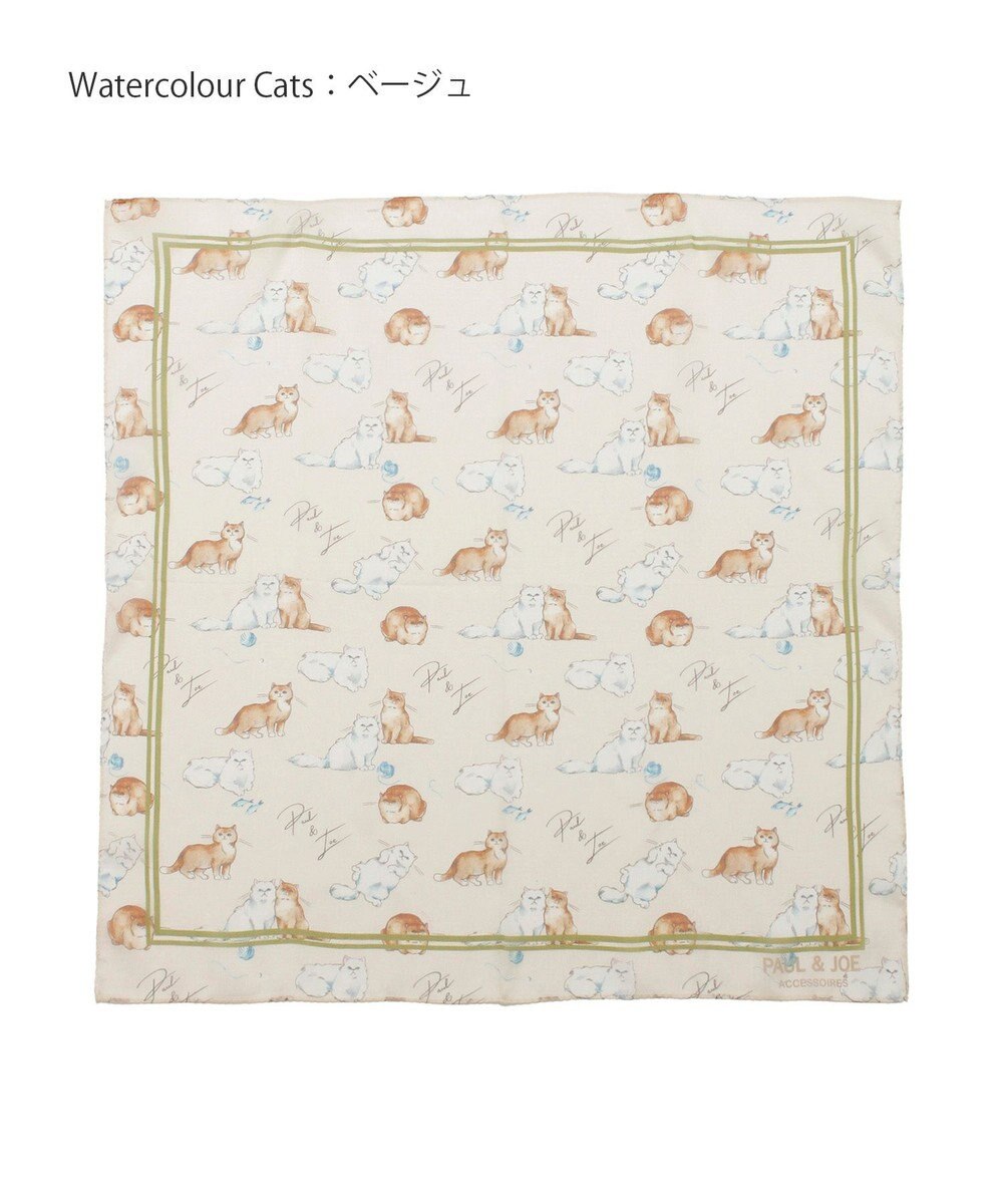MOONBAT 【WEB限定】PAUL & JOE ACCESSOIRES シルクシフォンスカーフ 58×58cm 