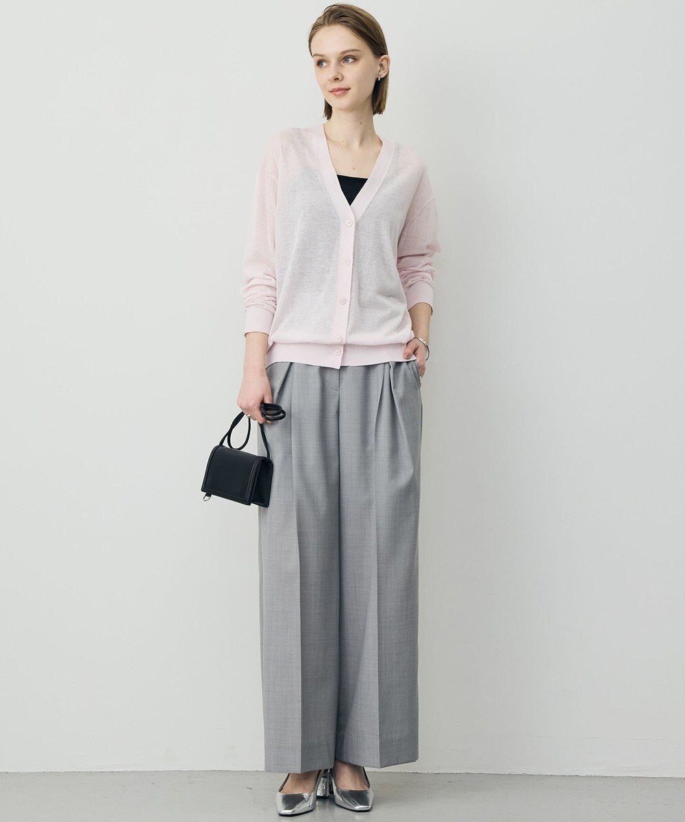 ICB 【先行予約】 リネンブレンドシアー カーディガン 