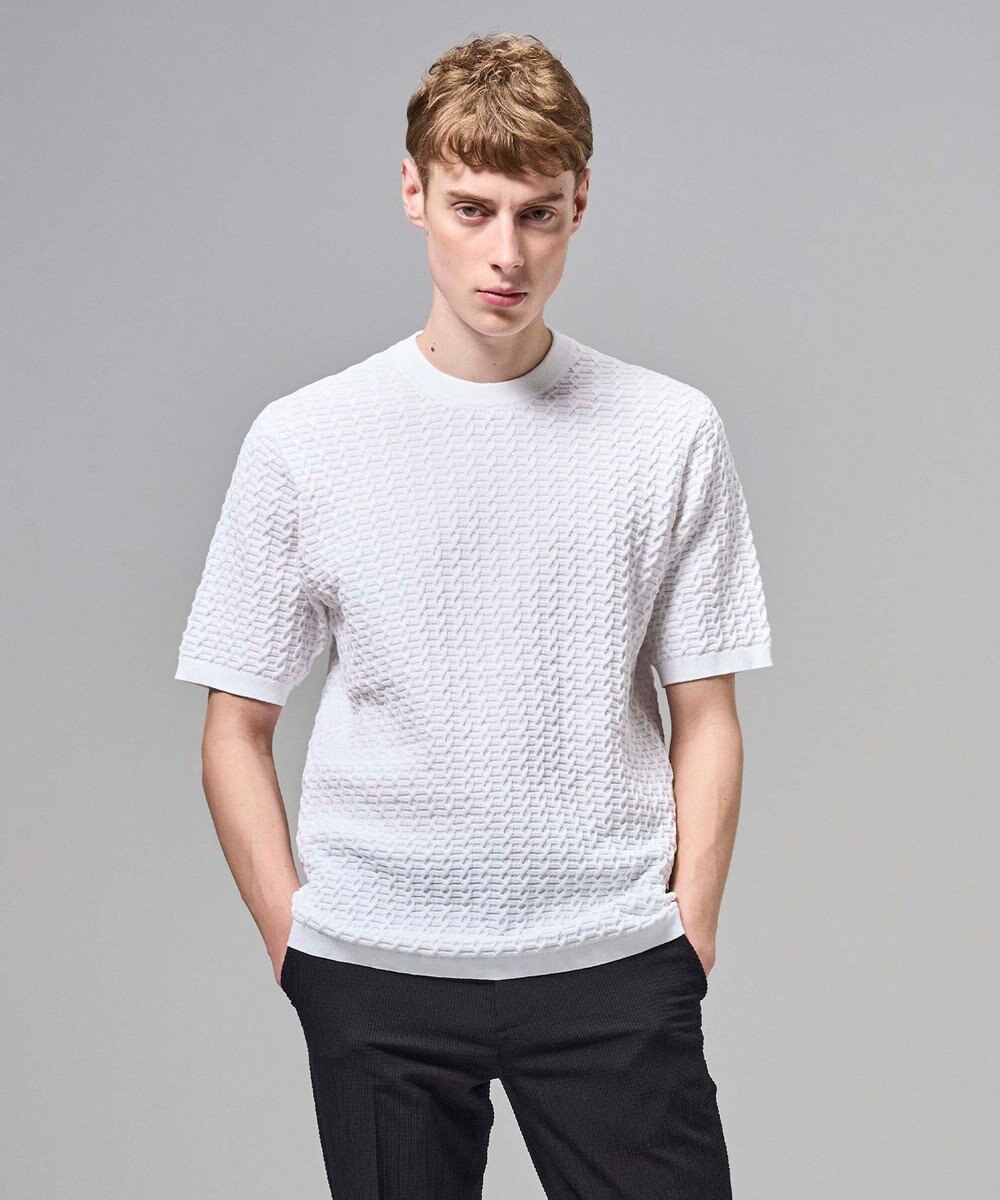 JOSEPH HOMME ドライコットンリンクス　半袖クルーネックニット 