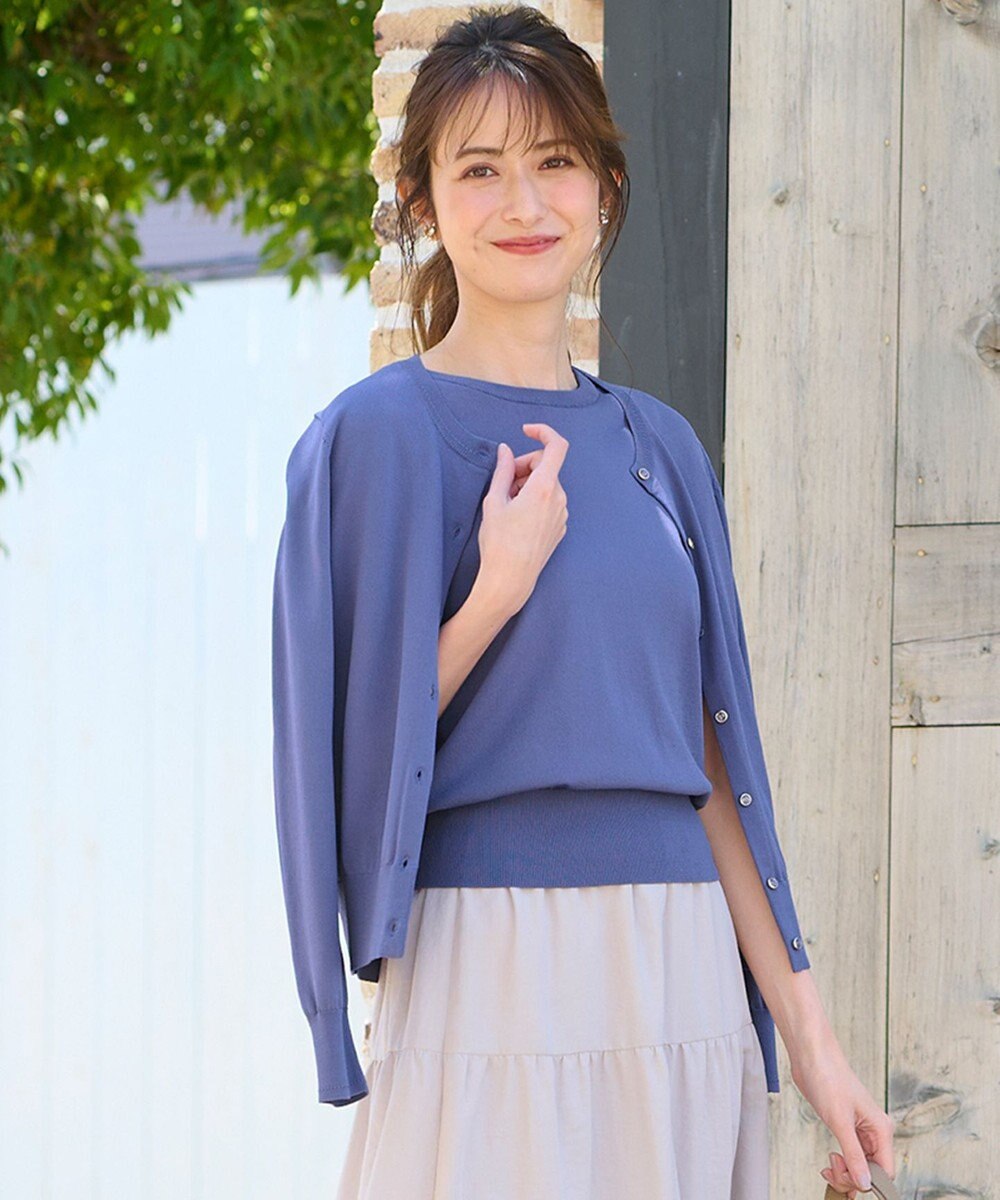 ANY SIS 【美人百花7月号掲載】ベーシッククルーネック カーディガン 