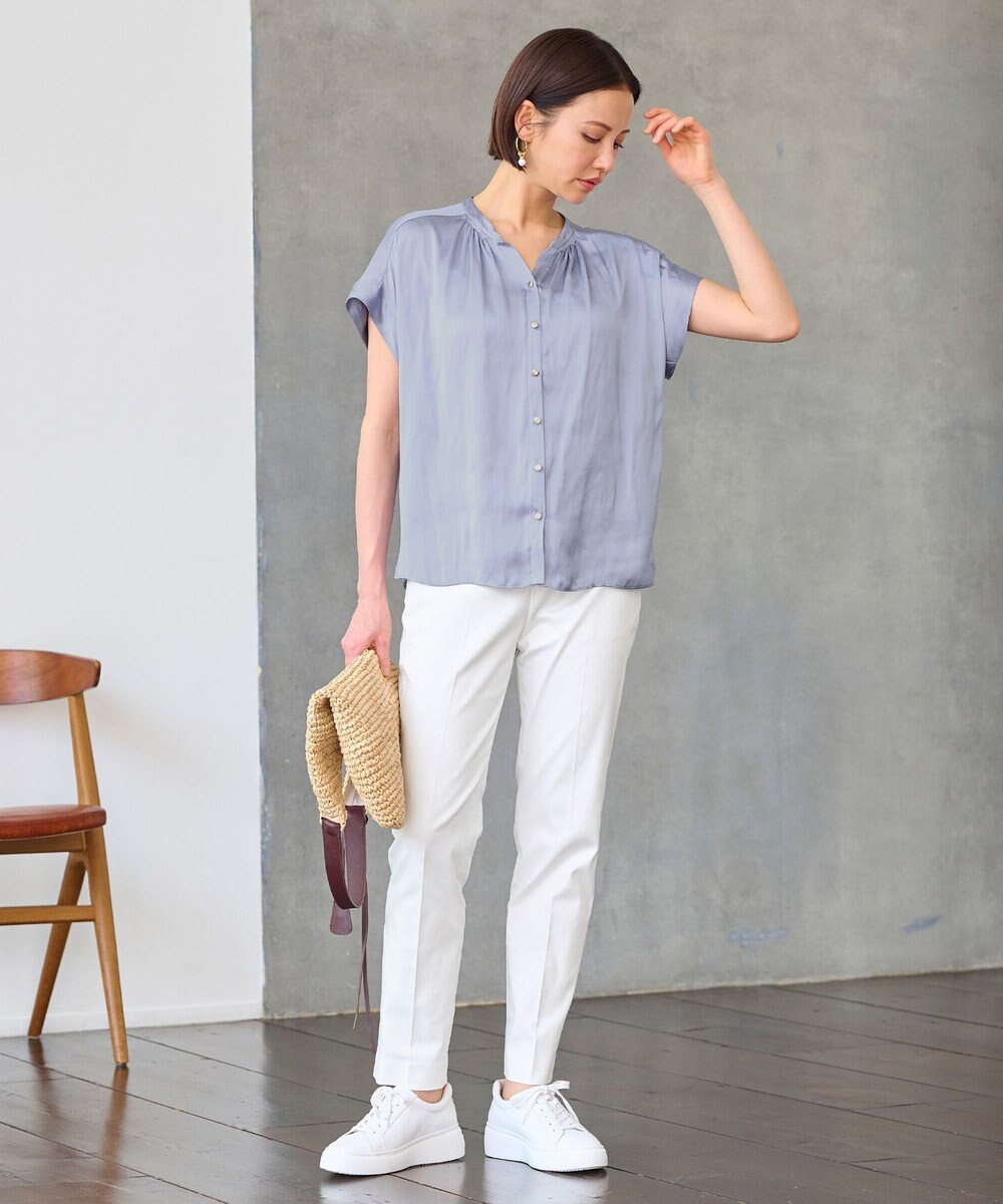 自由区 【XSサイズあり/洗える】ビンテージサテン ブラウス 