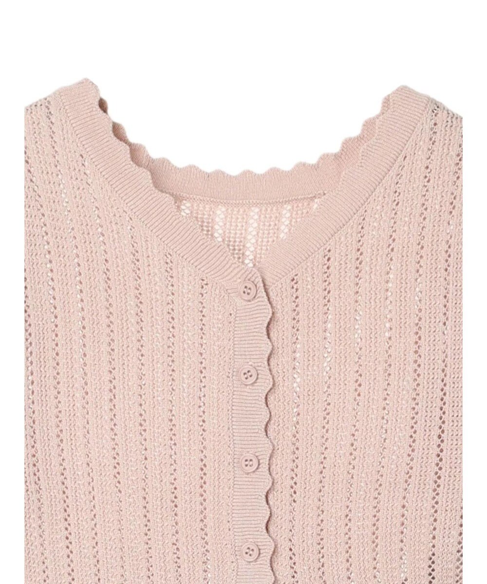 earth music&ecology ２点ＳＥＴ透かし編みカーディガン＋裾フレアスカート 