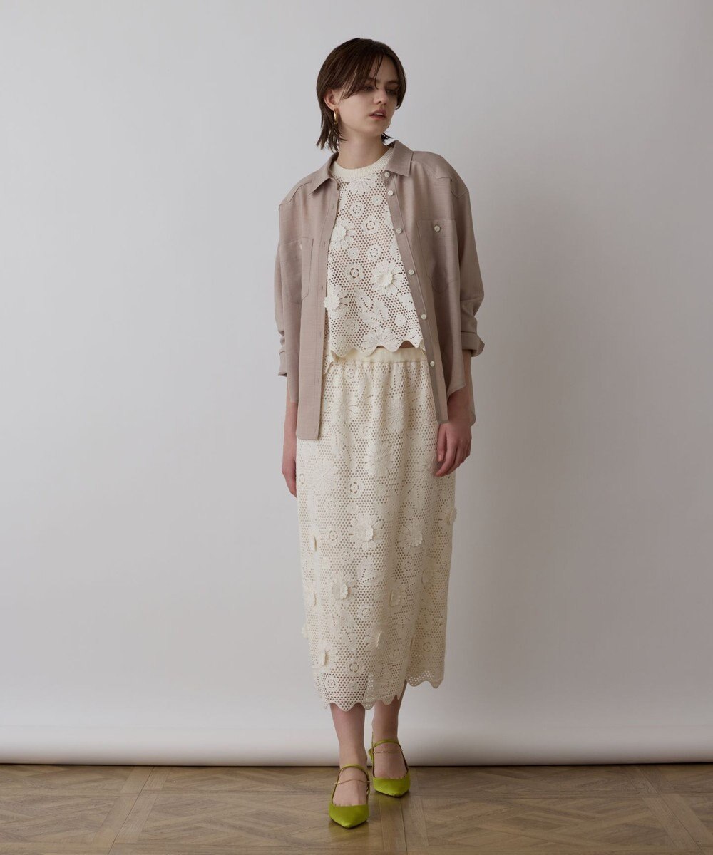 GRACE CONTINENTAL シアー2wayウエスタンシャツ 