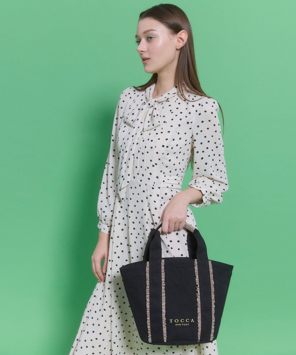 TOCCA 【八木アリサさん着用】TRILL TRIM CANVASTOTE キャンバストートバッグ 