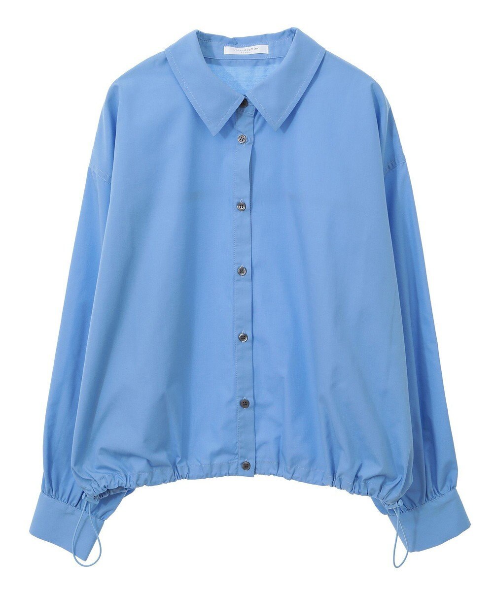 Green Parks イージーケア裾ドロストシャツ 