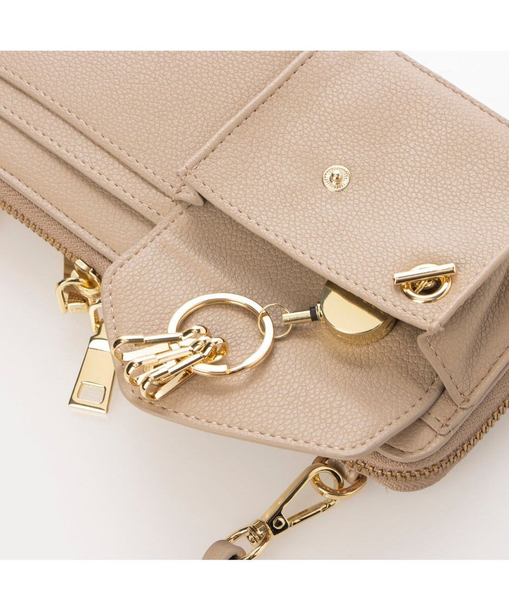 UNBILLION カシュカシュ cachecache / リールキー付きウォレットショルダーバッグ 